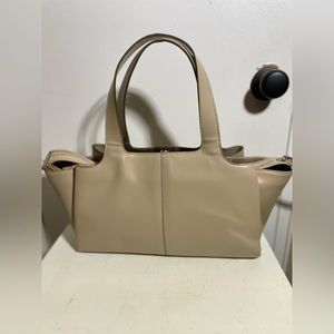 VITTORIA NAPOLI large leather satchel in Taupe MADE IN ITALY